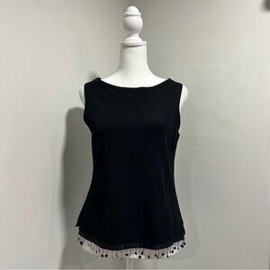 90’s beaded sequin fringe tank top